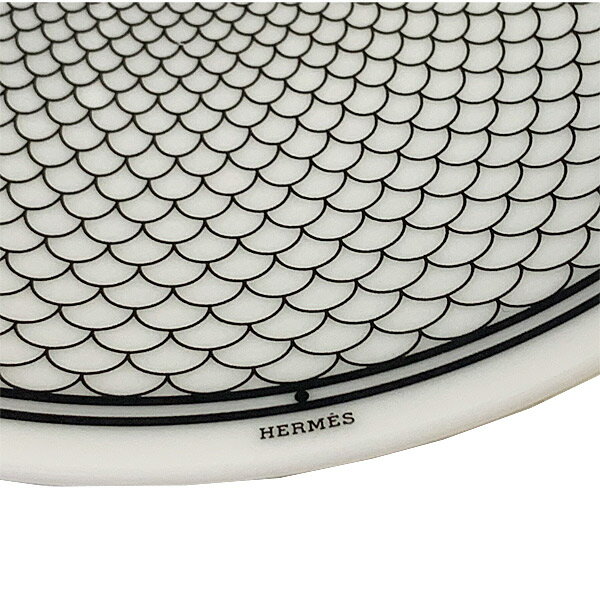 ≪Brand new≫ HERMES H Deco bread and butter plate n°1 White / black ≪新品≫HERM...