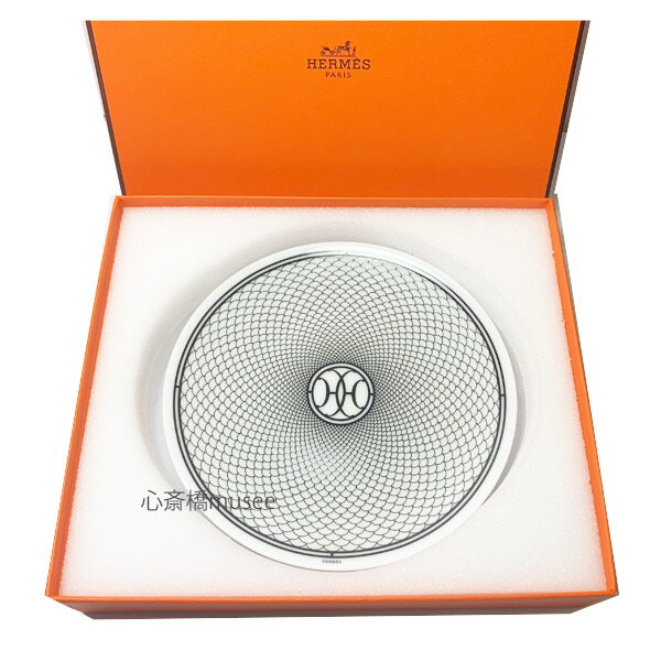 ≪ 新品 ≫ HERMES エルメス Hデコ　アッシュデコ シリーズ パン プレート　14cm 白 ホワイト箱 リボン　ラッピング Hdeco white plate gift box