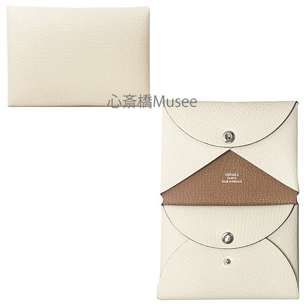 ≪ 新品 ≫ エルメス カードケース カルヴィ デュオ ナタ　バイカラー コインケース 名刺入れ HERMES 箱 リボン ラッピング　ケブラチョ　ブラウンのサムネイル