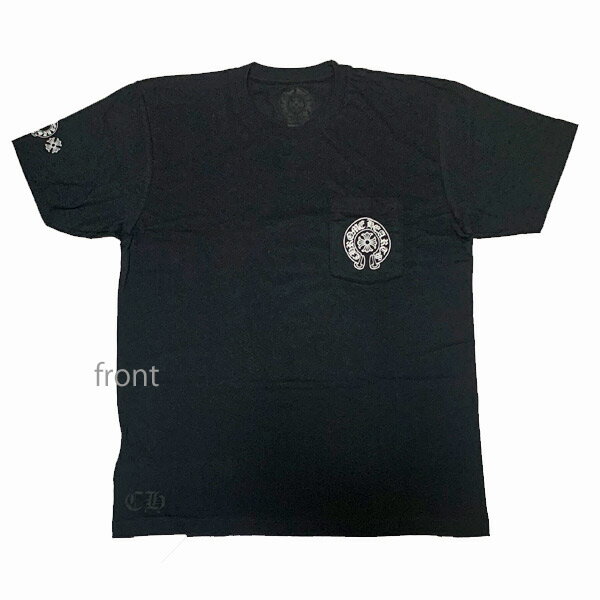 ≪新品≫正規品 クロムハーツ メンズ Tシャツ 黒 ブラック バック マルチカラー ホースシュー Lサイズ Chrome hearts 2212-304-0807