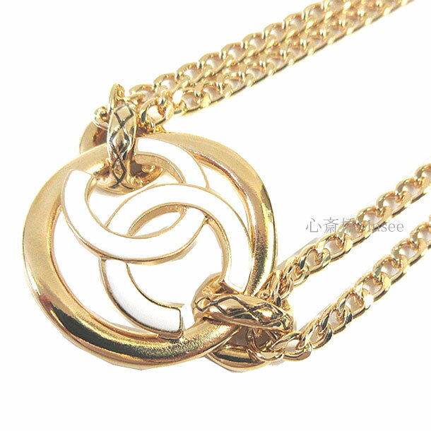 乐天商城 - ≪Brand New≫ CHANEL Necklace Choker Gold White ≪新品≫CHANEL シャネル 2022年春夏コレクション CCマーク チョーカー ゴールド ホワイト 白 ネックレス COCO AB8355 B08186 NI267 Gold メタル 箱 リボン ラッピング