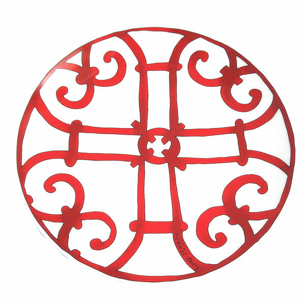 ≪Brand new≫ HERMES GUADALQUIVIR bread and butter plate No5 White / Red ≪新品≫...