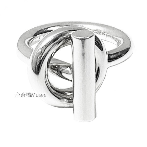 《 新品 》エルメス エシャペ MM リング 58 (日本サイズ18号) シルバー製 SV925 箱 リボン ラッピング HERMES Echappee Medium Silve Ring Brand New シェーヌダンクル