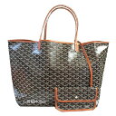 トートバッグ ≪ 新品 ≫ 正規品 GOYARD ゴヤールサンルイ GM 黒×茶 ブラック ブラウン トート バッグ ショッパー リボン ラッピング ST LOUIS　GM Black brown tote bag brand new