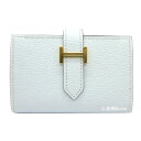 ≪Brand new≫ HERMES Wallet Bearn Mini Bluebrume Gold Backle Chevre myzore Box Rib...