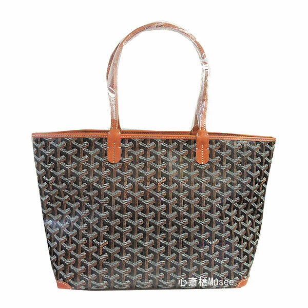 トートバッグ ≪Brand new≫ GOYARD Goyard ARTOIS PM Black × Tan brown Tote bag Shopper Ribbon Wrapping Genuine ≪ 新品 ≫ 正規品 GOYARD ゴヤール アルトワ PM 黒 タン ブラック ブラウン ファスナー付き トートバッグ ショッパー リボン ラッピング