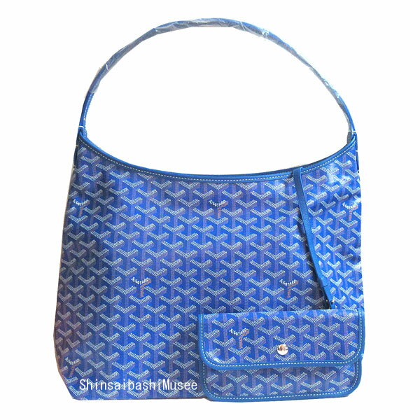 ショルダーバッグ ≪Brand New ≫GOYARD Goyrad BOHEME HOBO BAG Ciel Sky Blue Shoulder Bag Shopper Ribbon Wrapping Genuine ≪ 新品 ≫ 正規品 GOYARD ゴヤール ボエム ホーボー バッグ PM ブルー 青 ショルダーバッグ ショッパー リボン ラッピング