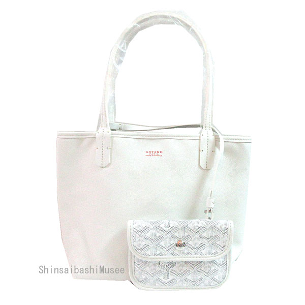 トートバッグ ≪Brand new≫ GOYARD Goyard ANJOU MINI White Tote bag Shopper Ribbon Wrapping Genuine ≪新品≫正規品 GOYARD ゴヤール アンジュ ミニ 白 ホワイト トート ポーチ ショッパー リボン ラッピング