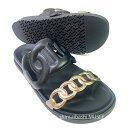 ≪ 新品 ≫ エルメス レディース サンダル エクストラ 37.5 ゴールド ブラック 黒 カーフ レザー 箱 リボン ラッピング ≪brandNew≫Hermes Ladies Sandals Extra 37.5 Gold Black Calf Leather Box Ribbon Wrapping