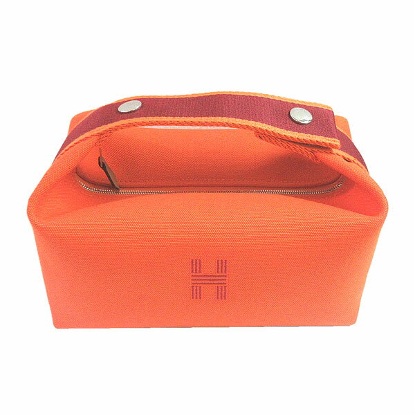 ≪Brand New≫ Hermes Bride A Brac PM Orange Feu Silver Hardware Handbag Pouch C...