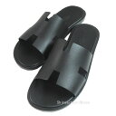 ≪ 新品 ≫ エルメス イズミール メンズ サンダル サイズ 42.5 カーフ レザー ブラック 黒 箱 リボン ラッピング ≪brandNew≫ Hermes Izmir Men's Sandals Size 42.5 Calf Leather Black Box Ribbon Wrapping