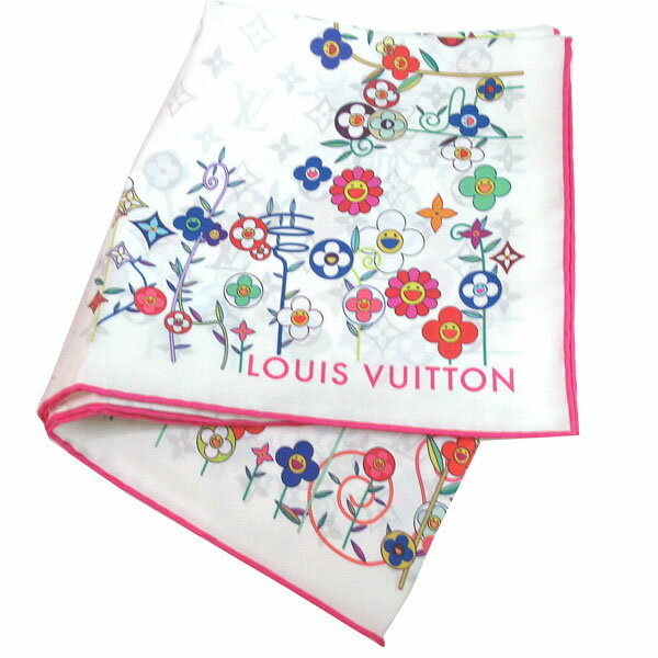 ��BrandNew��Louis Vuitton Takashi Murakami Framboise LV �� TM Carr 90 M96263 Scarf Silk Flower �� ���� ��륤�����ȥ� ¼��δ ����� LV �� TM ����90 �����ѡ��ե�å� �ե��ܥ�� M96263 �������� ���륯 �ե� Ȣ ��ܥ� ��åԥ�
