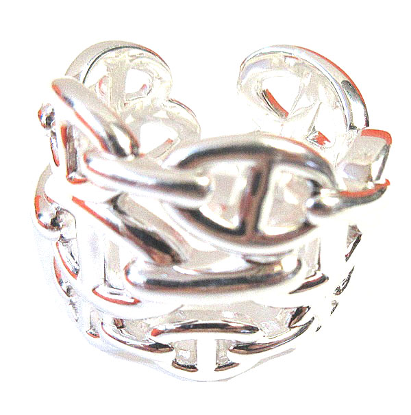 ≪Brand new≫ HERMES Chaine d'ancre Enchainee GM Ring 57 (Japanese size 17) Sil...