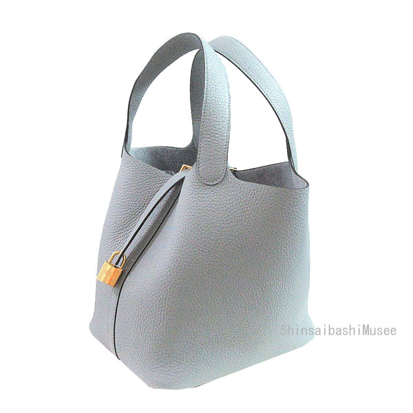≪Brand new≫ Hermes Picotin Lock 22 MM Gris Pantin gold hardware Taurillon Clemence leather K sta..