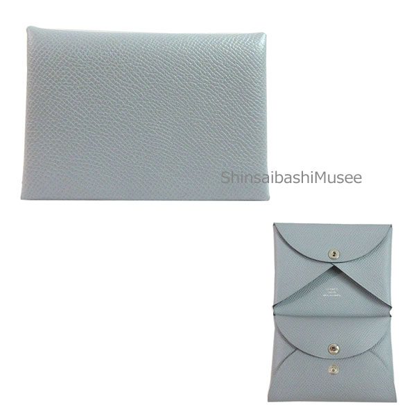 乐天商城 - ≪Brand new≫ HERMES Calvi Duo Compact card holder Epsom GrisPantin Box Ribbon Wrapping ≪新品≫エルメス カードケース カルヴィ デュオ グリパンタン エプソン コインケース 名刺入れ 財布 箱 リボン ラッピング