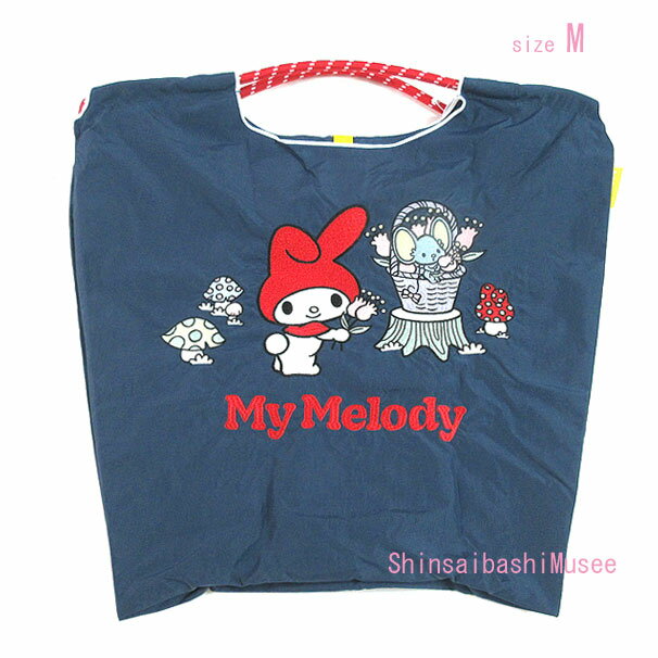 Rakuten - ≪Brand new≫Ball＆Chain Sanrio My Melody Flower Tote Bag Medium Yellow Label Limited Edition Eco Navy≪ 新品 ≫ボールアンドチェーン サンリオ マイメロディ フラワー トートバッグ M イエローレーベル 限定 エコ ネイビー 紺