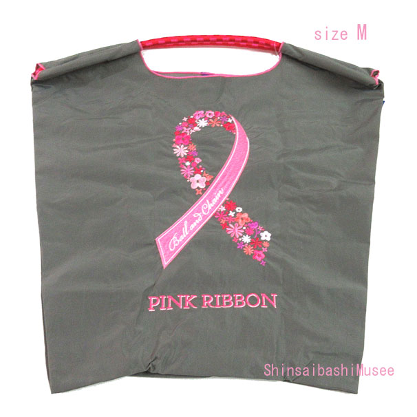 Rakuten - ≪Brand new≫ Ball & Chain Pink Ribbon Tote Bag M F.Gray Eco≪ 新品 ≫ボールアンドチェーン ピンクリボン トートバッグ M F.グレー エコ