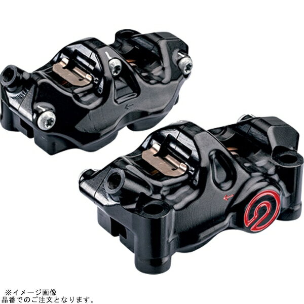 brembo ブレンボ 220.B473.10 484 cafe racer ラジアル CNC 4P キャリパー ブラックアルマイト レッドロゴ 左右セット φ32 取付ピッチ:100mm