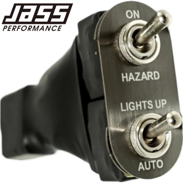 JASS PERFORMANCE ジャスパフォーマンス 2183 ハザード＆リトラスイッチ ブラックステンレスヘアライン NAロードスター