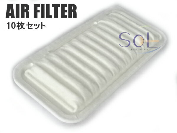 トヨタ bB(NCP30 NCP31 NCP34 NCP35) イスト(NCP60 NCP61 NCP65) WiLL(NCP19 NCP70 NCP75) シエンタ(NCP81G NCP85G) ポルテ(NNP10 NNP11 NNP15) エアフィルター 10枚セット 17801-21030