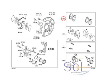 TOYOTA トヨタ WiLL Vi(NCP19 NZE127 ZZE129 ZZE127 NCP70 NCP75) アリオン・プレミオ(NZT240 ZZT240) フロントブレーキパッド 04465-52230 04465-0W080(0446552230)