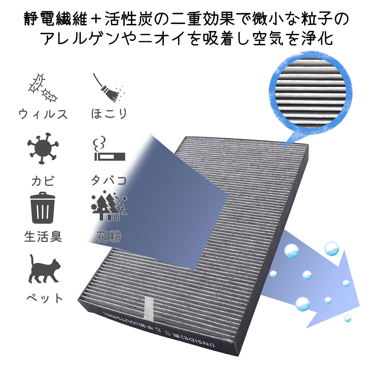 シャープ プラズマクラスター 空気清浄機 加湿空気清浄機 FZ-Y30SF 互換品 交換用 集じん・脱臭一体型フィルター