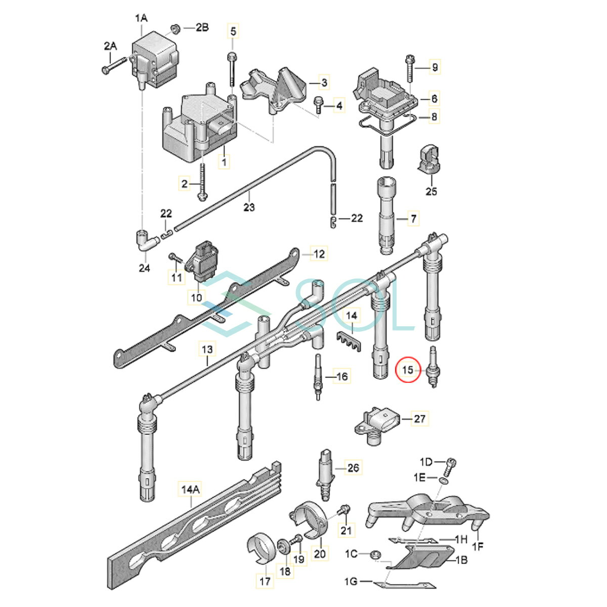 アウディ A4 B5 B6 B7(8D2 8D5 8E2 8E5 8H7 8EC 8ED 8HE) ダブルプラチナ スパークプラグ 4本セット(1台分) BOSCH製 1.8 101000063AA 101000063AB 101000063AD 2