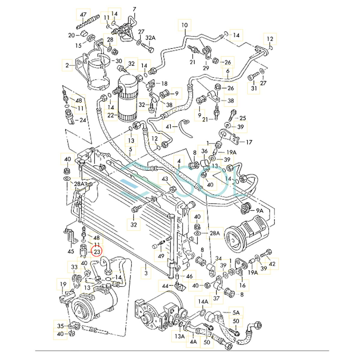 アウディ A4 B5 B6(8D2 8D5 8E5 8H7) A8 D2(4D2 4D8) エアコン プレッシャーセンサー 8D0959482