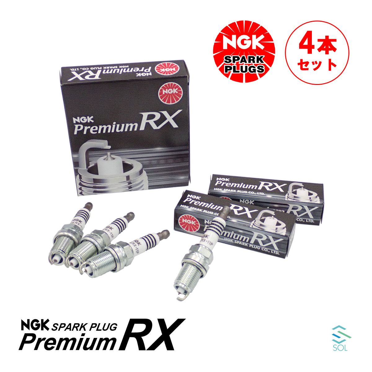 NGKプレミアムRXプラグ 4本セット 1台分 マツダ アクセラ デミオ MPV ユーノス カペラ 等全般 BKR5ERX-11P ポスト投函