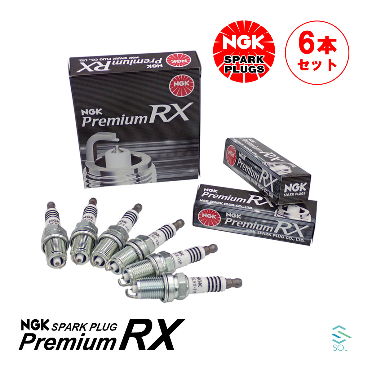 NGKプレミアムRXプラグ 6本セット 1台分 マツダ アクセラ デミオ MPV ユーノス カペラ 等全般 BKR5ERX-11P ポスト投函