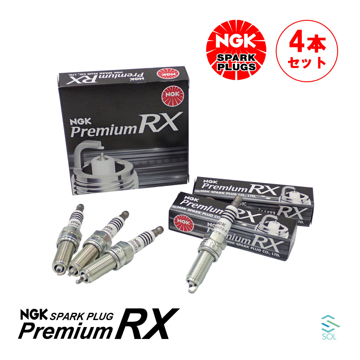 出荷締切18時 NGKプレミアムRXプラグ 4本セット 1台分 ミツビシ デリカD2 ekカスタム ekワゴン LKR6ARX-P
