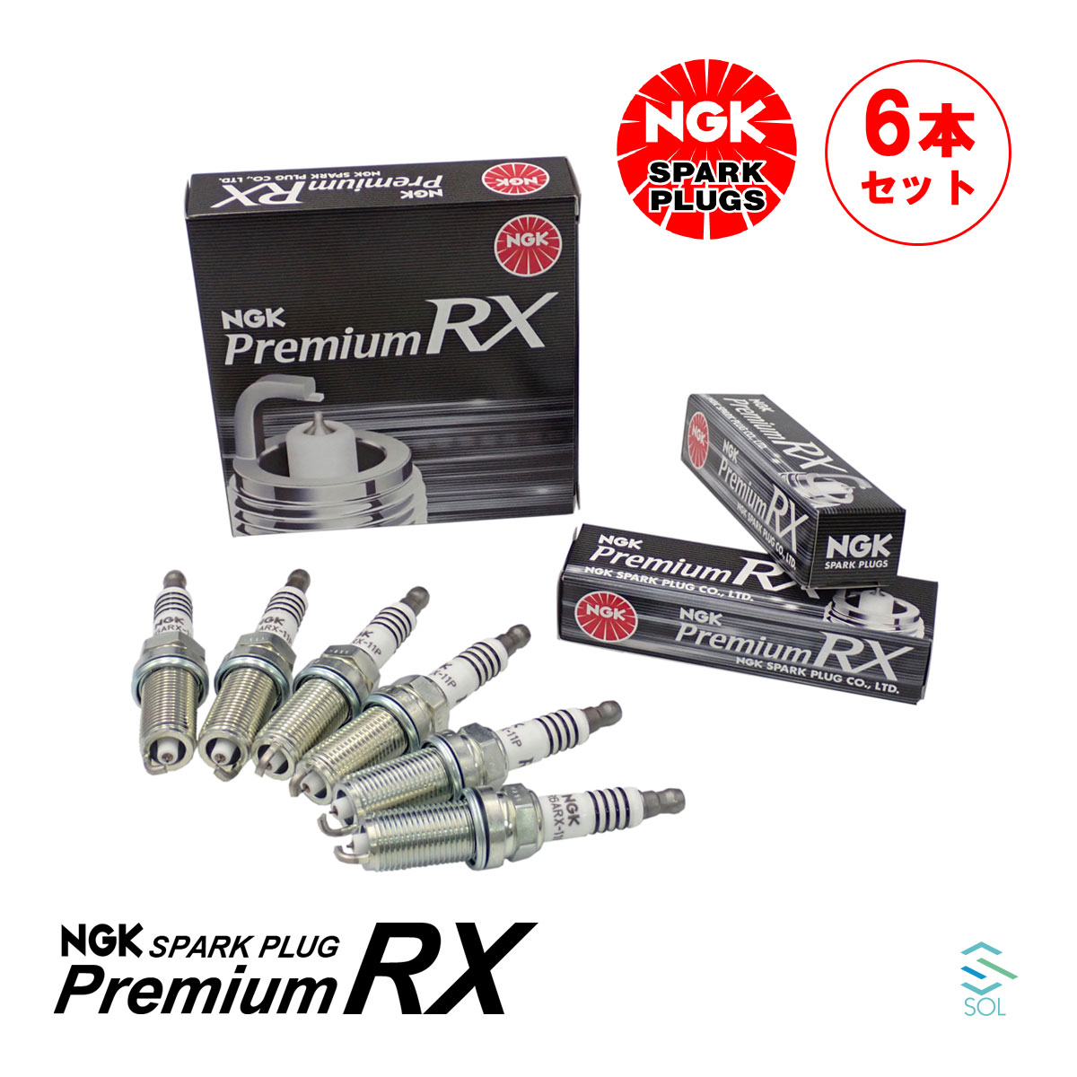 出荷締切18時 NGKプレミアムRXプラグ 6本セット 1台分 日産 ステージア マーチ(BK12) LFR6ARX-11P