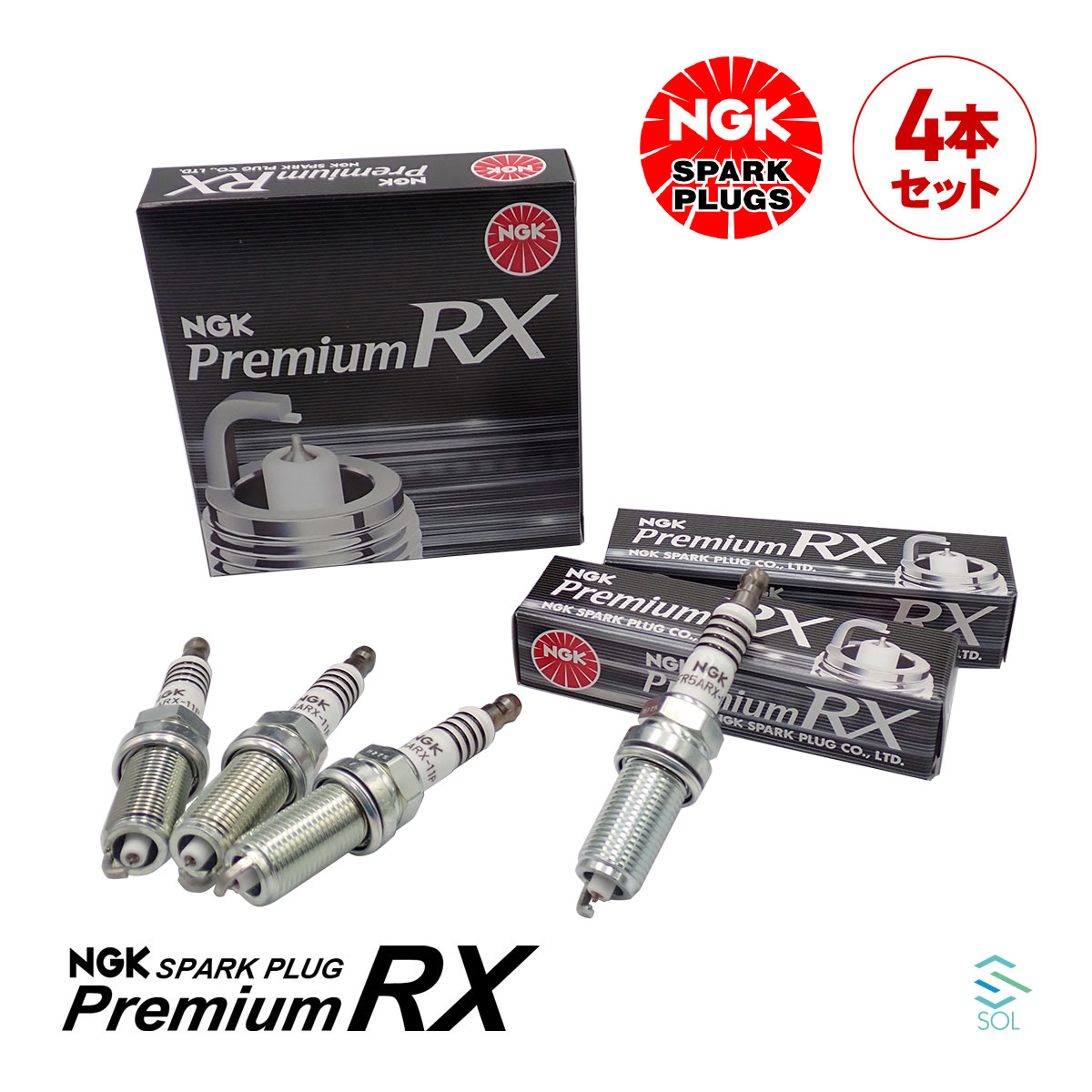 出荷締切18時 NGK スパークプラグ プレミアムRX イリジウム 4本セット 1台分 カローラ アルファード ヴィッツ 等 LFR5ARX-11P