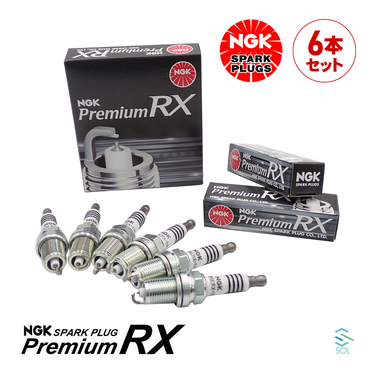 出荷締切18時 NGK スパークプラグ プレミアムRX イリジウム 6本セット 1台分 レガシィ インプレッサ エクシーガ 等 BKR6ERX-11P