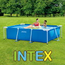 INTEX インテックス プール 正規品 220cm x 150cm x 60cm フレーム おうちプール 家庭用プール でかい プール 水遊び 夏休み キッズ 大人
