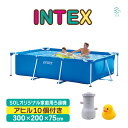INTEX インテックス プール 3m 循環ポンプ ろ過器 アヒル 10個 セット 300cm x 200cm x 75cm INTEX プール おうちプール ...