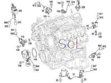 ベンツ W211 W212 W221 R230 カムシャフトアングルセンサー 純正品 E280 E300 E350 E500 S350 S500 SL500 2720510177 2720510077