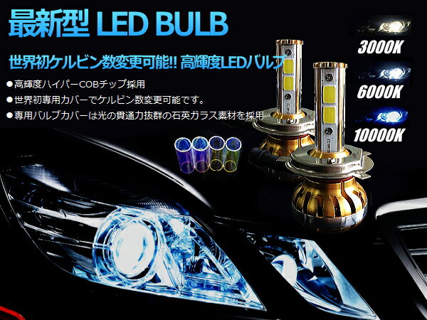 トヨタ RAV4 / グランドハイエース / クラウン / セルシオ / ポルテ フォグランプ 最新型LEDバルブ HB4 3000K 6000K 10000K キャンセラー付 COBRA製