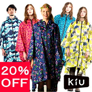 【15%OFF】レインコート レディース 自転車 通学 リュック 大きめサイズ レインポンチョ kiu おしゃれ　かっぱ　雨具　かわいい メンズ ウェザーオフ プリントカーキ フローラオフ レインウェア フェス ロング