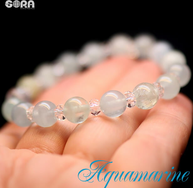 良縁祈願 4A アクアマリン 8mm 水晶ボ