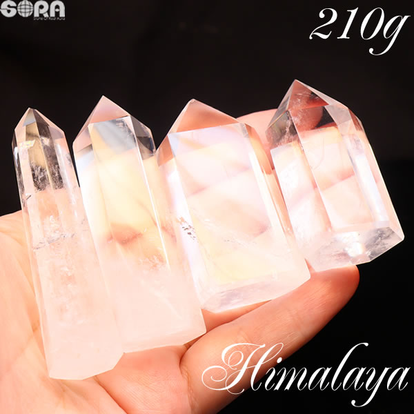 お部屋の四隅に「結界」を！ 限定1点モノ ヒマラヤ水晶 4本セット 合計 ...