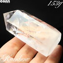 【限定1点モノ】透明度高め 水晶 ポイント レインボー水晶 アイリス水晶 153g パワーストーン 原石 天然石 クラスター 置物 ブラジル産 六角柱