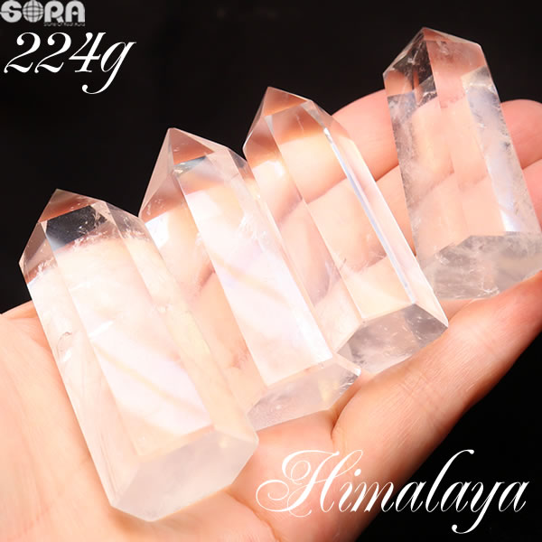 お部屋の四隅に「結界」を！ 限定1点モノ ヒマラヤ水晶 4本セット 合計 ...