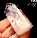 【限定1点モノ】透明度高め 水晶 ポイント レインボー水晶 アイリス水晶 154g パワーストーン 原石 天然石 クラスター 置物 ブラジル産 六角柱