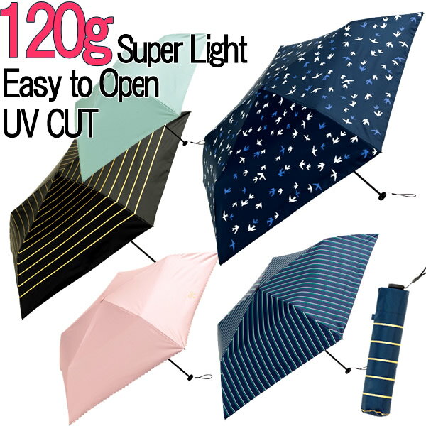 日傘 折りたたみ 120g 超軽量 軽量 遮光 晴雨兼用 ブランド 折りたたみ傘 レディース かわいい コンパクト傘 折り畳み傘 おしゃれ Because　ビコーズ