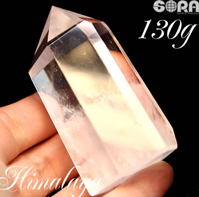  限定1点モノ ヒマラヤ水晶 130g ポイント ガネーシュヒマール産 原石 ...