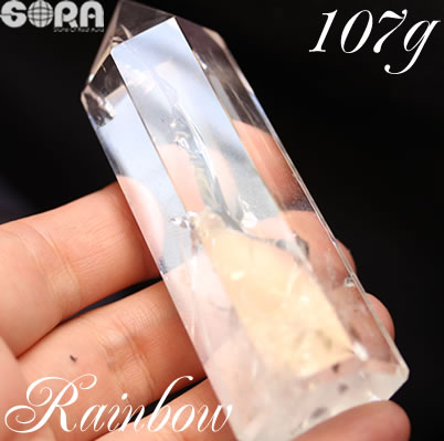  限定1点モノ 透明度高め 水晶 ポイント レインボー水晶 アイリス水晶 1...