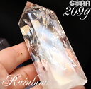 【限定1点モノ】透明度高め 水晶 ポイント レインボー水晶 アイリス水晶 209g パワーストーン 原石 天然石 クラスター 置物 ブラジル産 六角柱