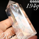 【限定1点モノ】透明度高め 水晶 ポイント レインボー水晶 アイリス水晶 194g パワーストーン 原石 天然石 クラスター 置物 ブラジル産 六角柱