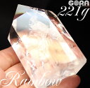 【限定1点モノ】透明度高め 水晶 ポイント レインボー水晶 アイリス水晶 221g パワーストーン 原石 天然石 クラスター 置物 ブラジル産 六角柱